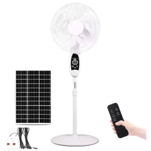 Ventilador Con Panel Solar Y Bombillos 18 Pulgadas